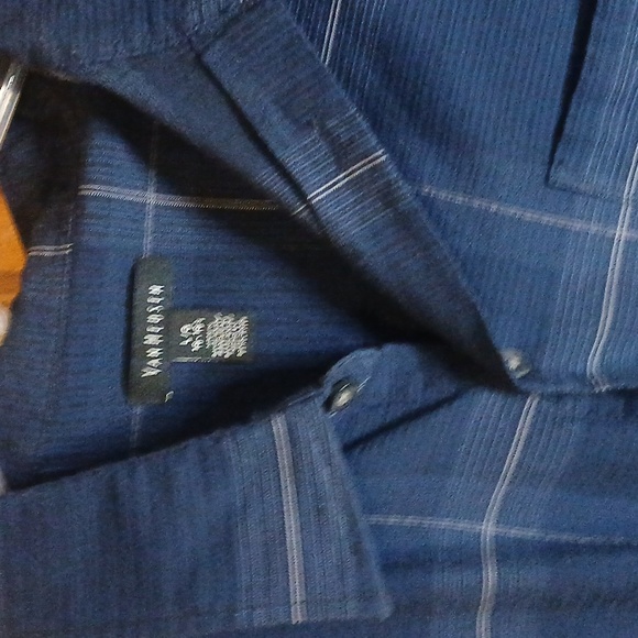 Van Heusen Dark Blue Checkered Men's Shirt - Picture 2 of 3